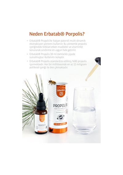 Erbatab Propolis Suda Çözünebilir Damla 30 ML