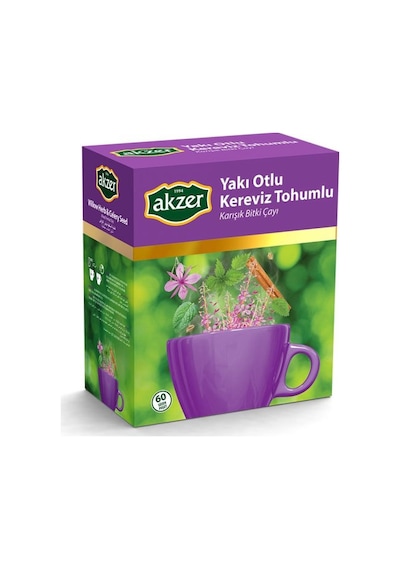 Akzer Yakı Otlu Kereviz Tohumlu Karışık Bitki Süzen Poşet Çay 60 x 1.5 G
