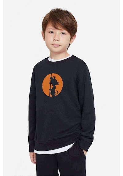 Tshirthane Dragon Ball Baskılı Unisex Çocuk Siyah Sweatshirt (534646499) Siyah