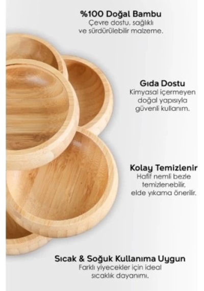 3'lü Çerezlik Seti Doğal