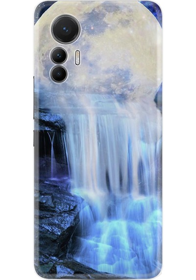 Xiaomi 12 Lite Kılıf Resimli Desenli Baskılı Silikon Blue Moon 1308