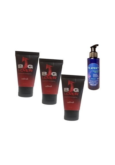 Big Lover Biglover Erkeklere Özel 50 Ml Jel 50 Ml Maximum Strength Hardening Gel For Men 3adet+playboy Natural Personal Lubricant 125ml