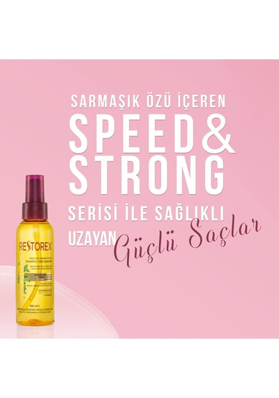 Speed & Strong Argan Yağlı Saç Bakım Yağı Isı Koruyucu, Onarıcı Etki, Parlaklık Ve Yumuşaklık Sağlayan Serum, 100 Ml