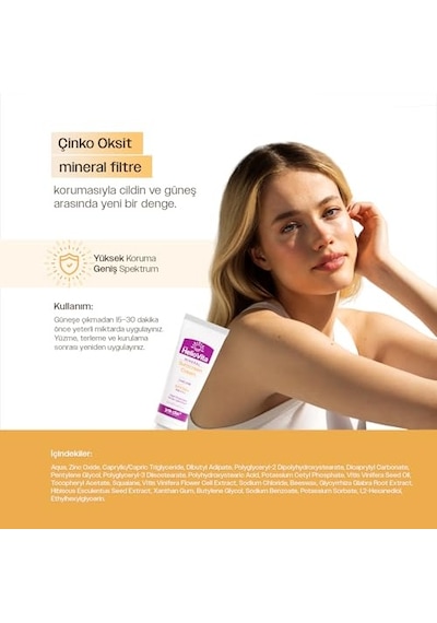 Heliovita Yüksek Koruma Ve Aydınlatıcı Etkili Güneşten Koruyucu Krem, 50 Ml / %100 Mineral, Spf 50+, Pa++++