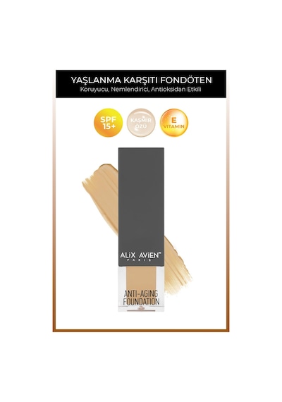 Alix Avien Vitamin İçeren Nemlendirici SPF15+ Fondöten  Foundation 506 Light Honey
