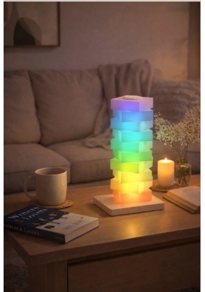 Led Tower Dıy Assembly Night Light 360 Rgb Ambiyans Aydınlatması