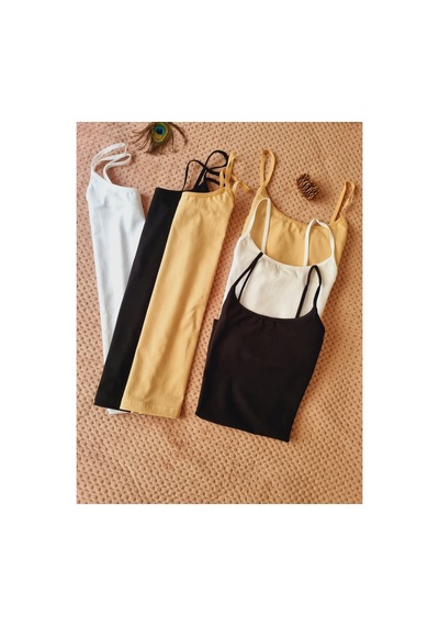 Demirsa Boutique Pamuklu Likralı İp Askılı Kadın 6' Lı Atlet 2 Siyah-2 Beyaz-2 Ten Beyaz-siyah-ten Demirsa Boutique Pamuklu Likralı İp Askılı Kadın 6' Lı Atlet 2 Siyah-2 Beyaz-2 Ten Beyaz-siyah-ten