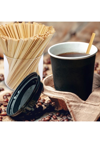 Bambu Çay Ve Kahve Karıştırıcı Kutulu 500 Adet Naturel