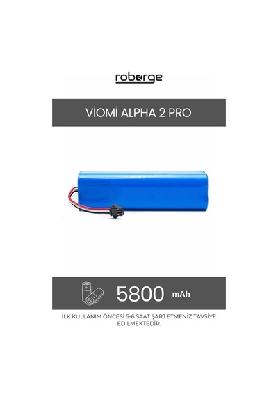 Viomi Alpha 2 Pro Robot Süpürge Uyumlu Batarya 5800 Mah - Muadil Ürün