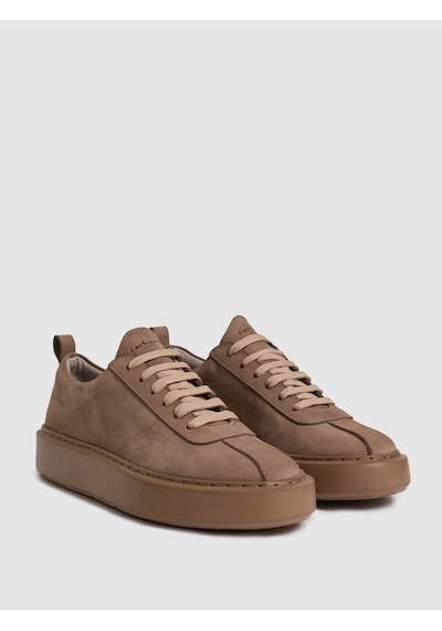 Cacharel Kum %100 Deri Sneaker Ayakkabı Ekru