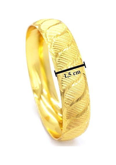 Ferizz İmitasyon Bilezik Altın Kaplama 1.5 Cm Rüzgar Blz-3081 001