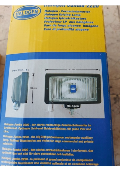 Sis Lambası Desenli Beyaz Cam Halogen Kapaklı Sis Farı Ø 242x133