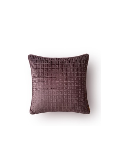 "frame" Kadife Dokulu Kırlent Kılıfları - 45x45 Mürdüm