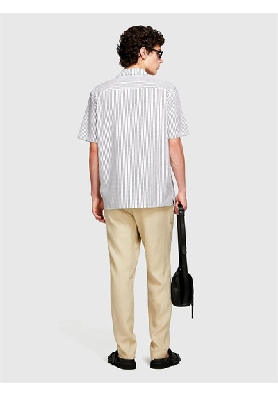 Sisley %100 Keten Slim Comfort Fit Pantolon Erkek Bej Pantolon - 325p4aghsf049