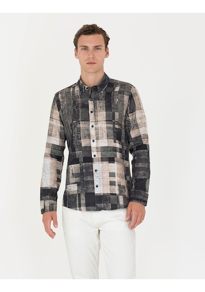 Pierre Cardin Erkek Siyah Gömlek Desenli 50275923-vr046 Siyah