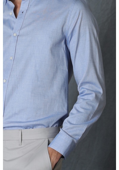 Lufian Daniel Erkek Smart Gömlek Slim Fit Mavi