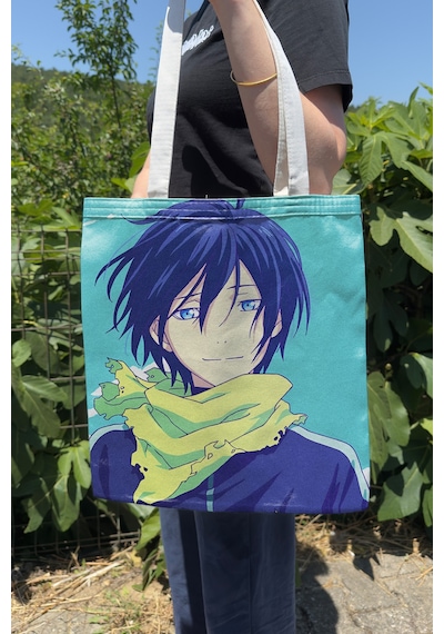 Zipzap Noragami V4 Yazlık Kışlık Çift Taraflı Kanvas Baskı Bez Çanta Anime Çantası