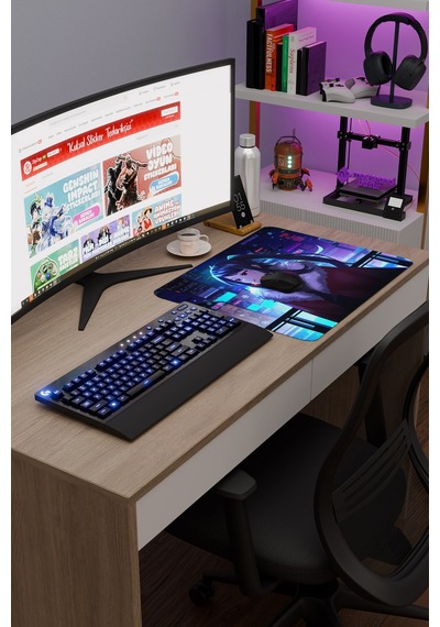 Va-11 Hall-a Kaymaz Dikişli Kauçuk Oyuncu Mousepad V2 - 48x40 Xl Gaming Mouse Pad Fare Altlığı