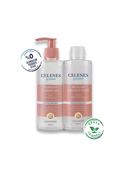 Cloudberry Yüz Temizleme Seti Ikisi Bir Arada Kuru Ve Hassas Ciltler 250 Ml + 250 Ml