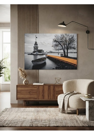 Tablo 60x90 Cm Büyük Boy Kafe Ve Salon Hediyelik Siyah
