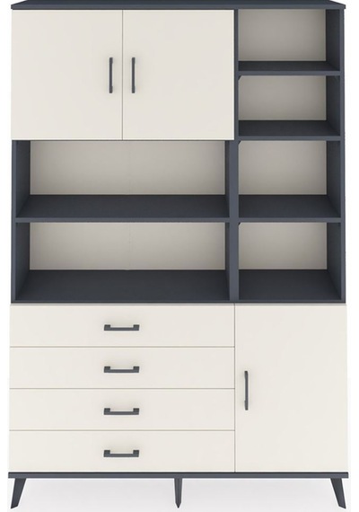 Arges Dolap 9 Raflı 4 Çekmeceli 3 Kapaklı 132x30x195 Antrasit-aytaşı/aytaşı Aytası/aytası Arges Dolap 9 Raflı 4 Çekmeceli 3 Kapaklı 132x30x195 Antrasit-aytaşı/aytaşı Aytası/aytası
