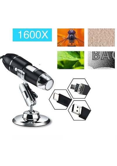 Alfalink 1600x Zoom 2mp Usb Dijital Mikroskop 8 Ledli Kamera