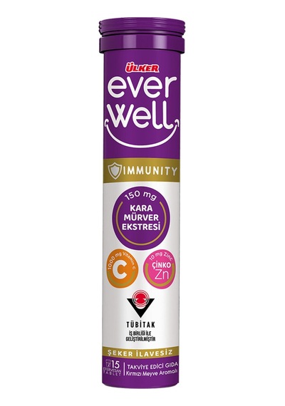 5 Adet Ülker Everwell Karamürver C Vitamin Tablet 15'li 67.5 G
