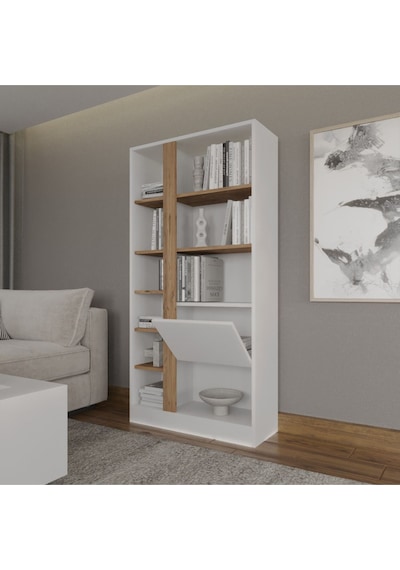 Tolu 10 Raflı Kitaplık Antrasit & Atlantik Çam Atlantik Çam - Antrasit