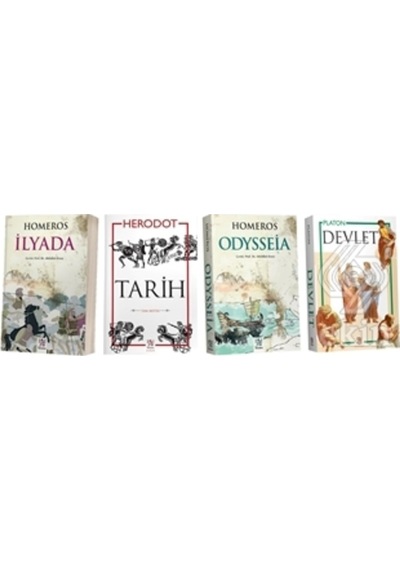 Tarih Seti (4 Kitap Takım)/Herodotos,Homeros,Platon (Eflatun)