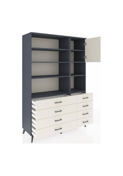 Hyperion Dolap 8 Raflı 8 Çekmeceli Tek Kapaklı 132x44x195 Antrasit-aytaşı/aytaşı Aytası/aytası Hyperion Dolap 8 Raflı 8 Çekmeceli Tek Kapaklı 132x44x195 Antrasit-aytaşı/aytaşı Aytası/aytası