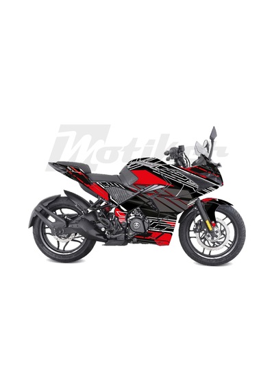 Bajaj Rs200 K'night Model Parçalı Motosiklet Kaplama Sticker Etiket Modeli Kırmızı Gri Beyaz