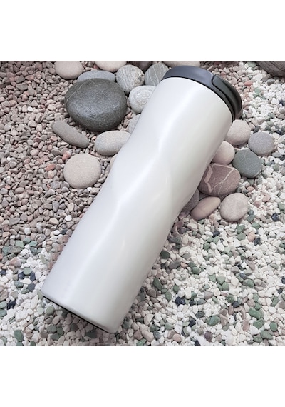 Komple 304 L Çelik Beyaz 500 Ml Kahve Termos Mug Cin229by