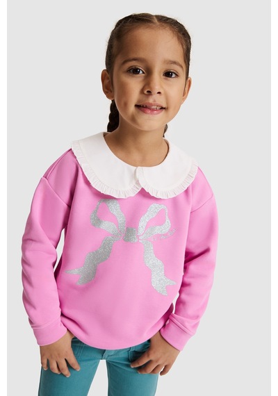 U.S. Polo Assn. Kız Çocuk Pembe Bebek Yaka Comfort Fit Gümüş Parıltılı Kurdele Desenli Sweatshirt 50329989-vr167 Koyu Pembe U.S. Polo Assn. Kız Çocuk Pembe Bebek Yaka Comfort Fit Gümüş Parıltılı Kurdele Desenli Sweatshirt 50329989-vr167 Koyu Pembe