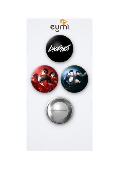 Lngshot Kpop Grubu 3'lü Metal Rozet Seti 58mm İğneli Buton Çanta Yaka Rozeti Çok Renkli