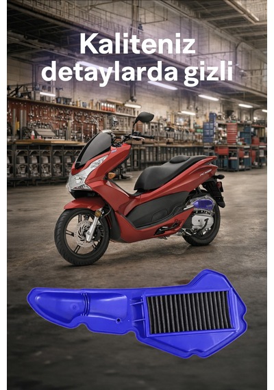 Honda Pcx Uyumlu Mavi Temizlenebilir Performans Hava Filtresi 2021-2026