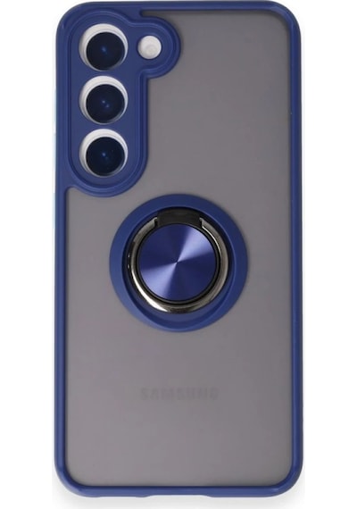 Cosmotex Newface Samsung Galaxy Uyumlu  M15 Kılıf Montreal Yüzüklü Silikon Kapak - Lacivert