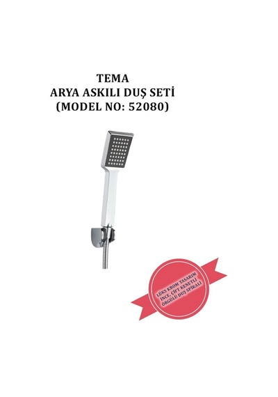 Tema Arya Askılı Duş Seti 52080 Krom