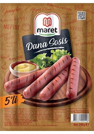 Maret Sosis 5 Li 240 G - Klasikleşmiş Maret Kalitesi Ve Lezzeti