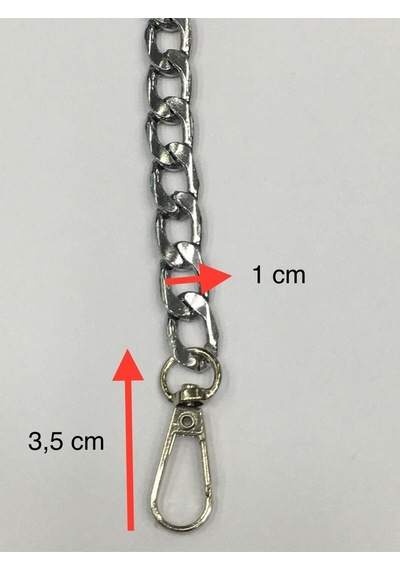 Karantuhafiye Çanta Zinciri Ucu Klipsli 115 Cm Gümüş Gümüş