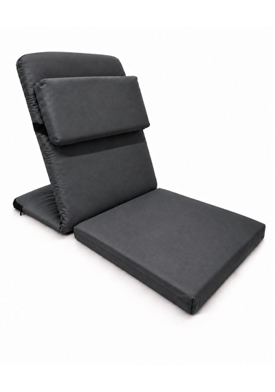 Meditasyon Sandalyesi İlave Yastıklı Backjack Xl Yoga, Nefes, Meditasyon Sandalyesi Duck Kumaş Antrasit
