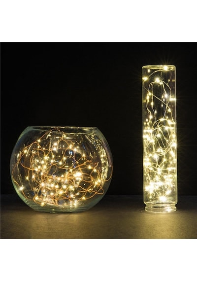 Yılbaşı Pilli Işık Süsü Led Lamba Dekorasyon Aydınlatma 20 Led Sarı