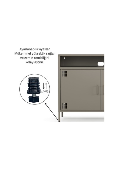 Pera Tv Ünitesi, Tv Dolabı,2 Kapaklı, Açık Raflı 100,50 X 40 X 79,50 Cm Ral 7039 Acıbadem Antrasit Pera Tv Ünitesi, Tv Dolabı,2 Kapaklı, Açık Raflı 100,50 X 40 X 79,50 Cm Ral 7039 Acıbadem Antrasit