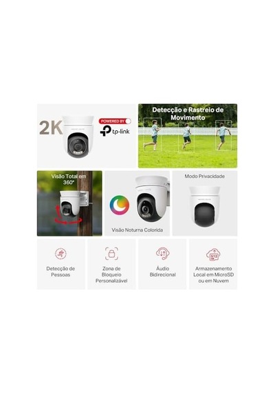 Mc510 2k Qhd Dış Mekan Güvenlik Kamerası 360 Görüş Renkli Gece Görüşü Akıllı Takip Ip65 Hava Koşullarına Dayanıklı Microsd & Bulut Depolama Smartthings,, Alexa