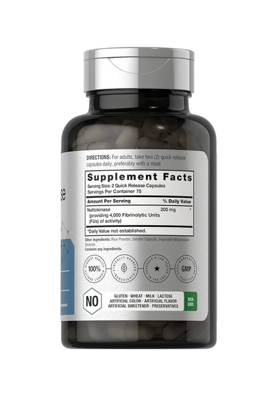 Horbäach Nattokinase 4000 Fu 150 Capsules