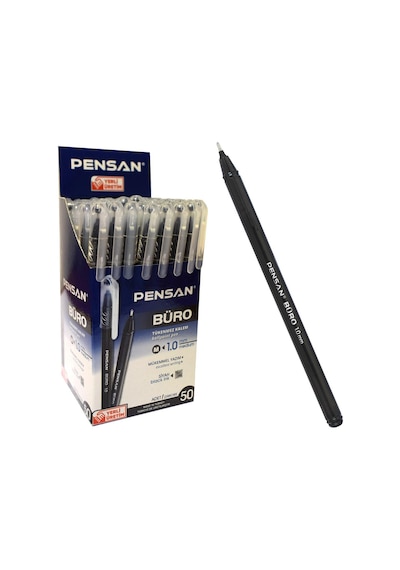 Pensan Büro Tükenmez Kalem 1Mm 2270 Siyah 50'Li