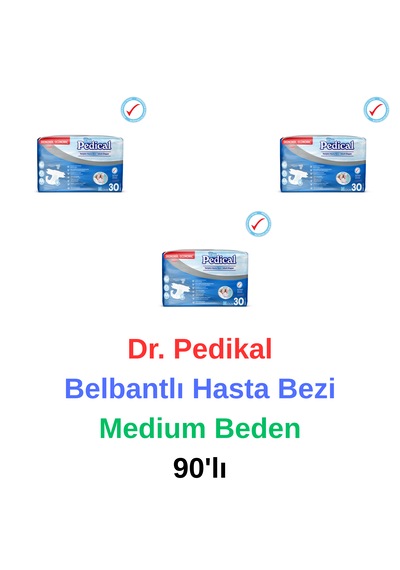 Dr. Pedical - Belbantlı Yaşlı Yetişkin Hasta Bezi Medium Beden 90'lı M