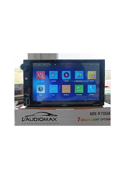 Audiomax Mx-9700 Aşağı Yukarı Ayarlanan Android 12 Sürüm Ekranlı Teyp 2/32gb