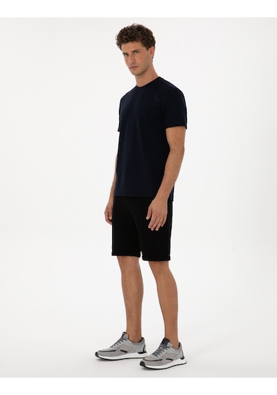 Pierre Cardin Siyah Regular Fit Örme Şort 50310567-vr046