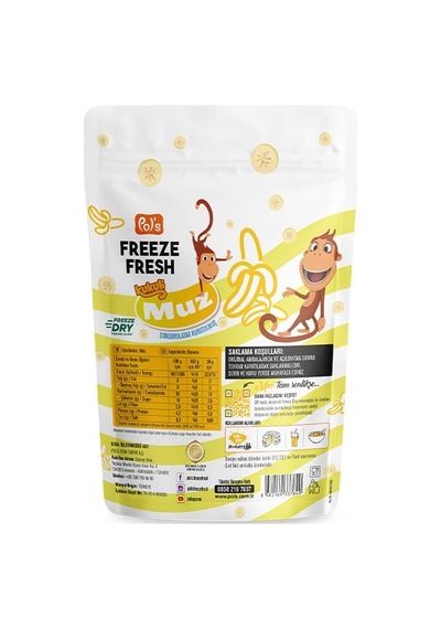 Pol's Freeze Fresh Dondurularak Kurutulmuş Kukuli Muz 20 Gr 20 G