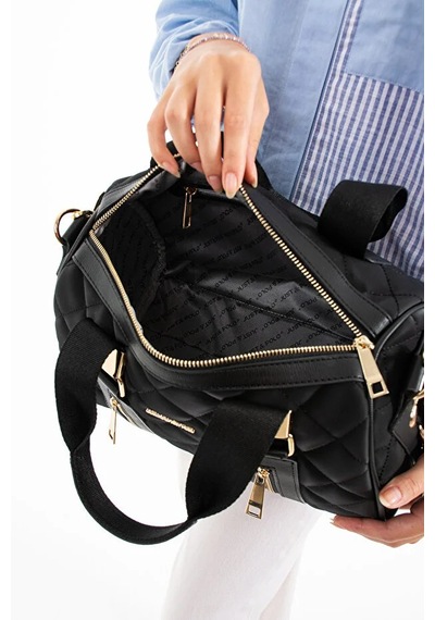 Just Polo Kadın Günlük Kullanıma Uygun Ayarlanabilir Askılı Büyük Boy Lüks El & Omuz Çantası Shoulder Bag Siyah